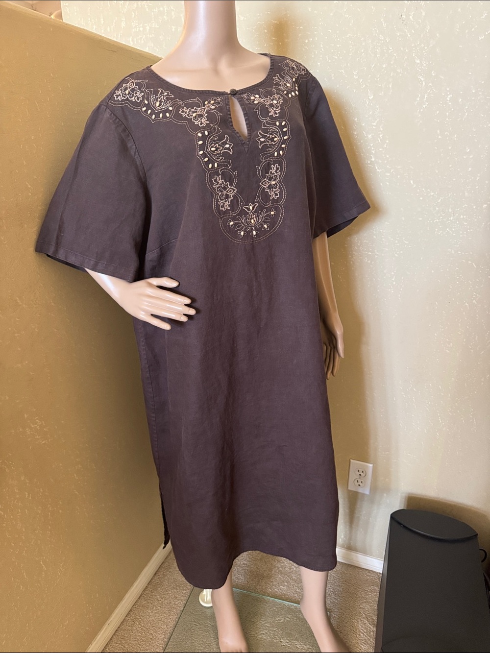 Jones New York Women’s 100% Linen Tunic Dress sz 2X